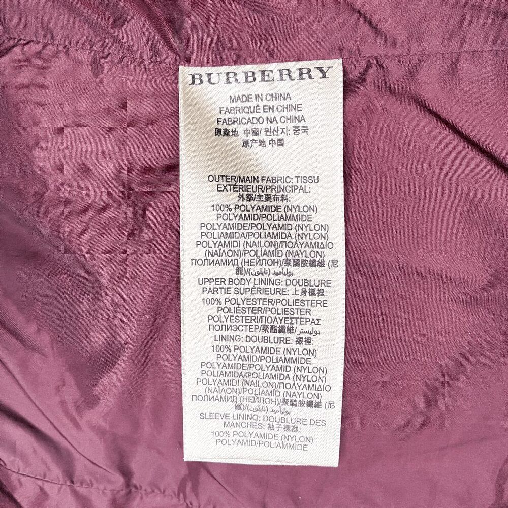 Burberry Brit Tiggsmore Medium Quilted Jacket Women’s Classic Coat Deep Burgundy - Picture 10 of 10